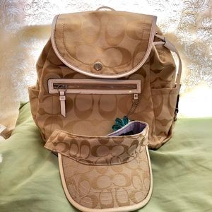 COACH matching bag and visor